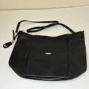 Tahari Black Leather Shoulder Bag